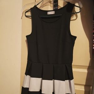 Black and white boating dress.